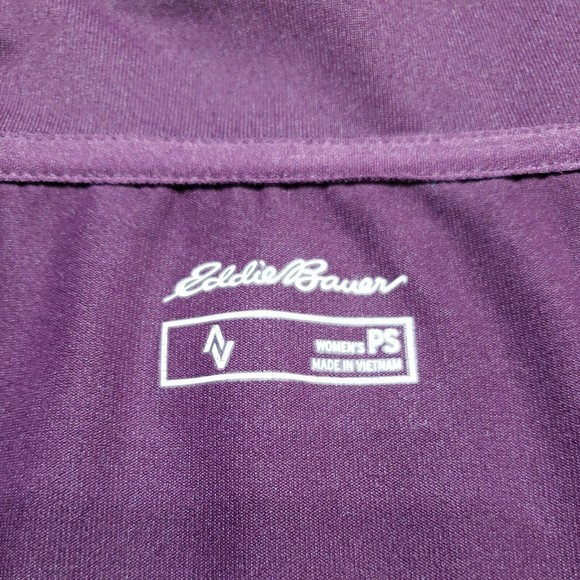 Eddie Bauer Travex Dress Womens Small Petite Purple Plum 3/4 Sleeve High Waist - Picture 4 of 10